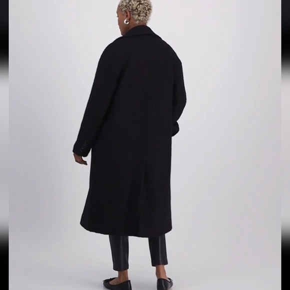 KARL LAGERFELD PARIS  double-breasted overcoat Size L - Picture 2 of 5